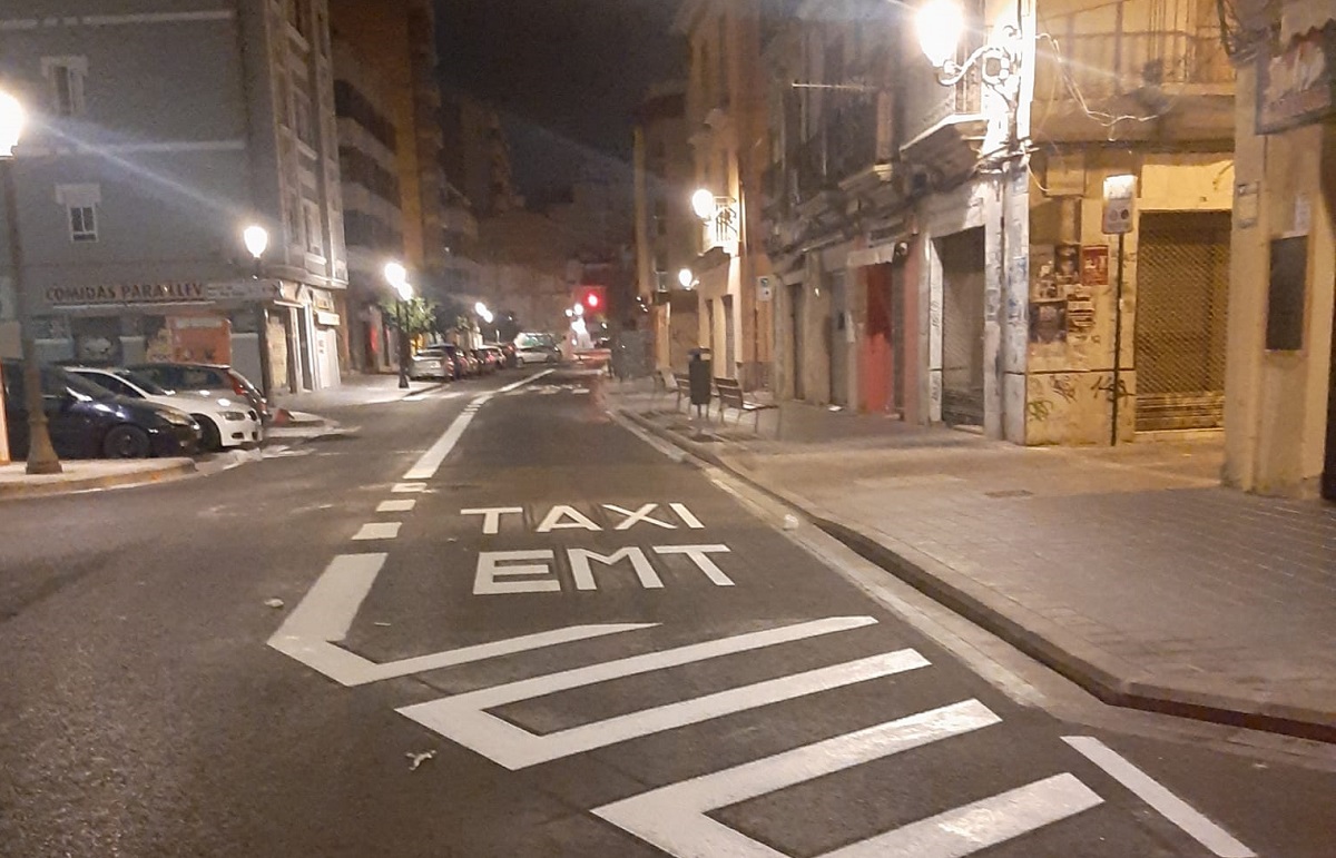 Carril EMT calle Sagunto
